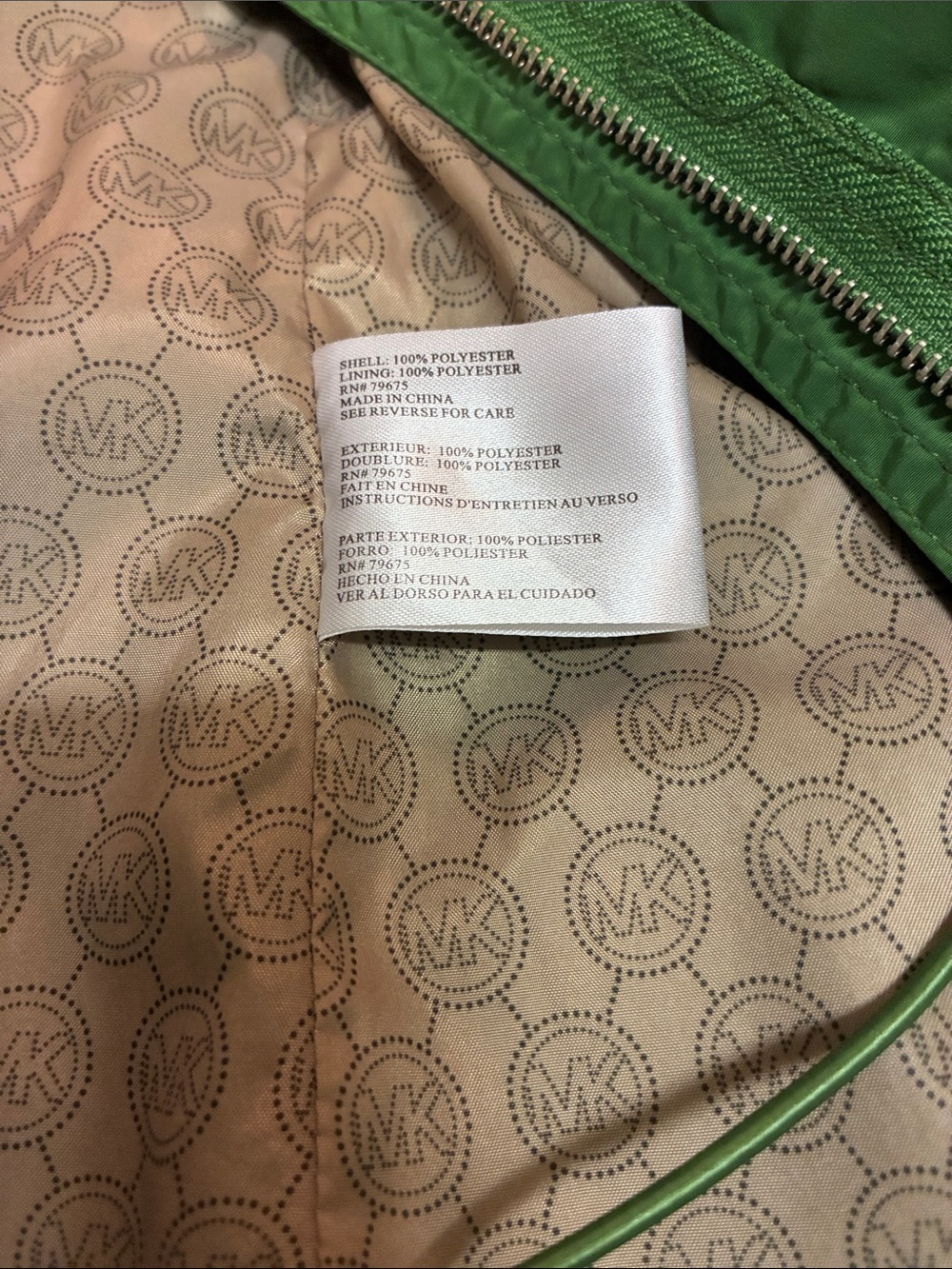 Michael Kors Green Lightweight Hooded Utility Jacket - Picture 8 of 9